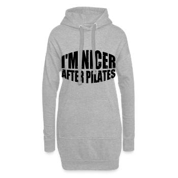 I'm Nicer After Pilates 4 - Hoodie-Kleid - Grau meliert - Vorne