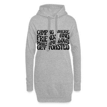 Camping Where Friends and Marshmallows Toast 4 - Hoodie-Kleid - Grau meliert - Vorne