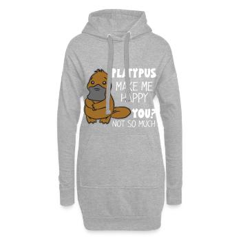 Schnabeltier - Hoodie-Kleid - Grau meliert - Vorne