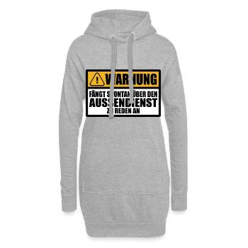 Außendienstmitarbeiter Aussendienst Sprüche Lustig - Hoodie-Kleid - Grau meliert - Vorne