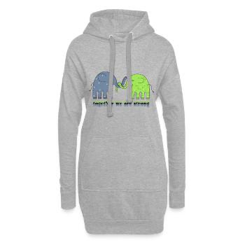 Ensemble nous sommes forts. - Sweat-shirt à capuche long Femme - gris chiné - Devant