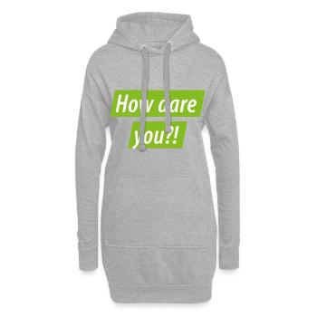 How Dare You? Greta für Klimaschutz: Klima Protest - Hoodie-Kleid - Grau meliert - Vorne