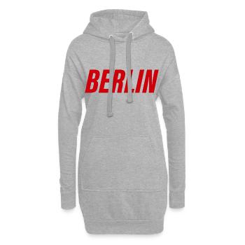 Berlin - Sweat-shirt à capuche long Femme - gris chiné - Devant