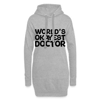 Le médecin le plus correct du monde - Sweat-shirt à capuche long Femme - gris chiné - Devant