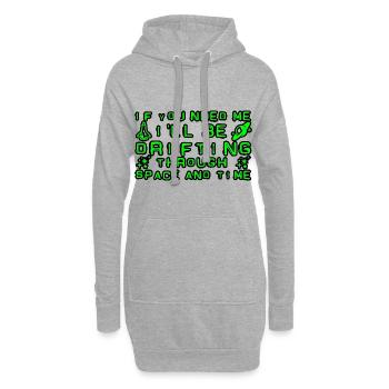 Je vais dériver dans l’espace et le temps 4 - Sweat-shirt à capuche long Femme - gris chiné - Devant