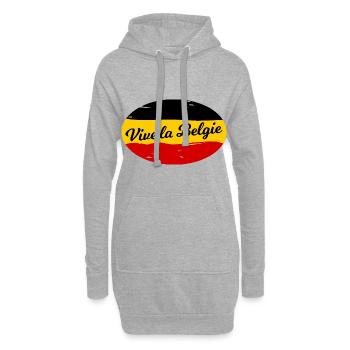 Es lebe Belgien - Hoodie-Kleid - Grau meliert - Vorne