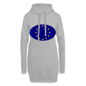 Autocollants pour l’Europe - Sweat-shirt à capuche long Femme - gris chiné - Devant