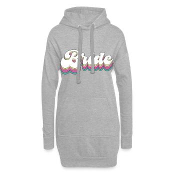 Mariée Vintage Lettrage Rétro Enterrement de vie de garçon Proposition engagée - Sweat-shirt à capuche long Femme - gris chiné - Devant