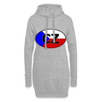 La République tchèque en Europe de l’Est - Sweat-shirt à capuche long Femme - gris chiné - Devant