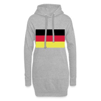 Allemagne Drapeau - Sweat-shirt à capuche long Femme - gris chiné - Devant