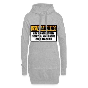 Cello Lehrer Teacher Cellolehrer Violinlehrer - Hoodie-Kleid - Grau meliert - Vorne