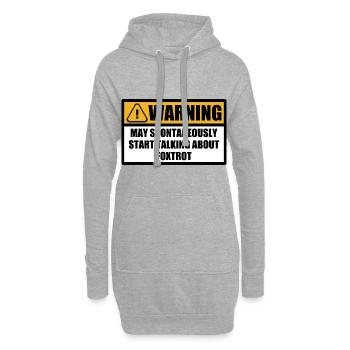 Foxtrott Tanz Tanzen Standardtanz Sprüche Spruch - Hoodie-Kleid - Grau meliert - Vorne
