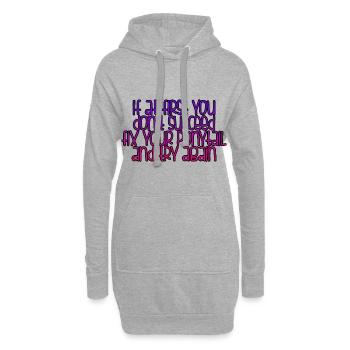 Si au début vous ne réussissez pas, réparez votre queue de cheval 2 - Sweat-shirt à capuche long Femme - gris chiné - Devant