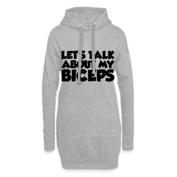 Let's Talk About My Biceps - Hoodie-Kleid - Grau meliert - Vorne