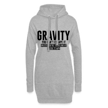 La gravité, vous ne pouvez pas y échapper - Sweat-shirt à capuche long Femme - gris chiné - Devant