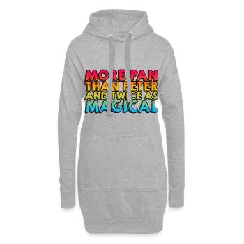 More Pan Than Peter And Twice As Magical 3 - Hoodie-Kleid - Grau meliert - Vorne