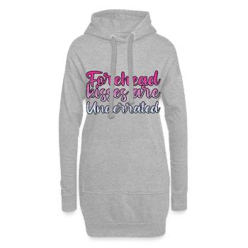Forehead Kisses Are Underrated 3 - Hoodie-Kleid - Grau meliert - Vorne