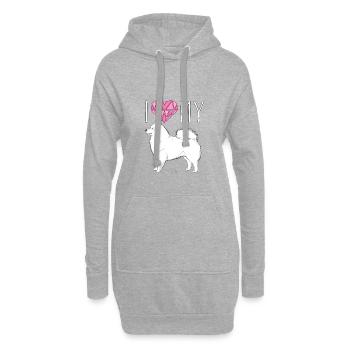 japsilovediamonds - Sweat-shirt à capuche long Femme - gris chiné - Devant