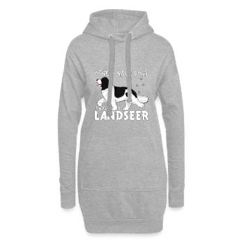 landseerdogs - Sweat-shirt à capuche long Femme - gris chiné - Devant
