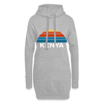 Afrique Kenya Safari - Sweat-shirt à capuche long Femme - gris chiné - Devant