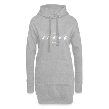 Zero Fucks Given - Hoodie-Kleid - Grau meliert - Vorne