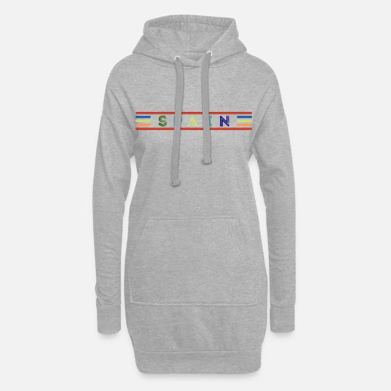 Spanien - Hoodie-Kleid - Grau meliert