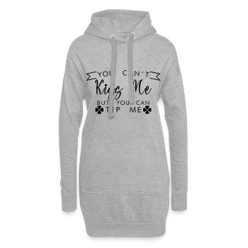 You Can't Kiss Me But You Can Tip Me 3 - Hoodie-Kleid - Grau meliert - Vorne