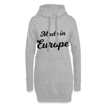 Né en Europe - Sweat-shirt à capuche long Femme - gris chiné - Devant