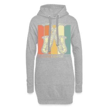 Saxophon Jazz Band - Hoodie-Kleid - Grau meliert - Vorne