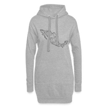 MEXIKO - Hoodie-Kleid - Grau meliert - Vorne