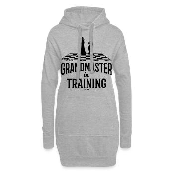 Schachmeister Training Schachverein - Hoodie-Kleid - Grau meliert - Vorne