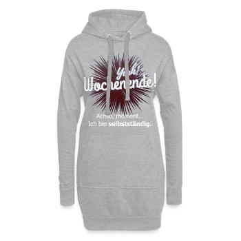 selbstständig - Hoodie-Kleid - Grau meliert - Vorne