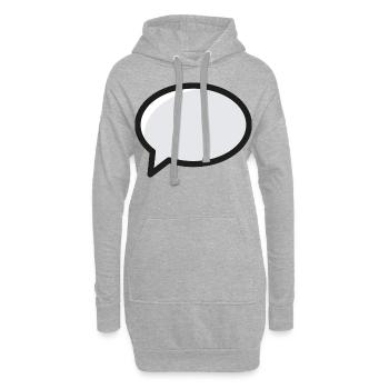 Bande dessinée Speech Bubble - Sweat-shirt à capuche long Femme - gris chiné - Devant
