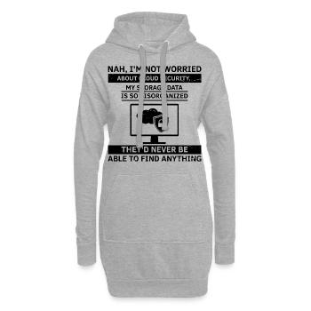 Conception de cybersécurité pour la sécurité informatique et les pirates informatiques - Sweat-shirt à capuche long Femme - gris chiné - Devant