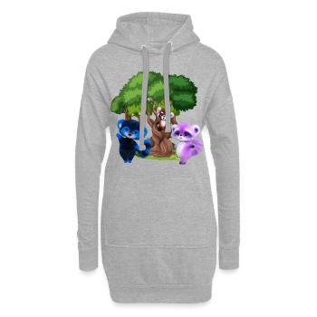 Kuscheln der Niedlichkeit - Hoodie-Kleid - Grau meliert - Vorne