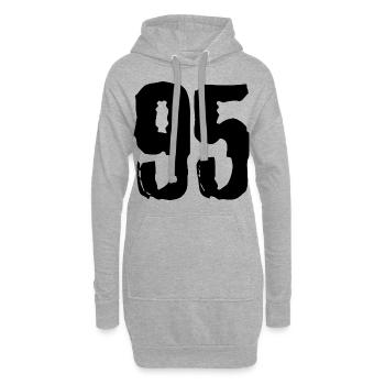 Maillot à 95 numéros - Sweat-shirt à capuche long Femme - gris chiné - Devant