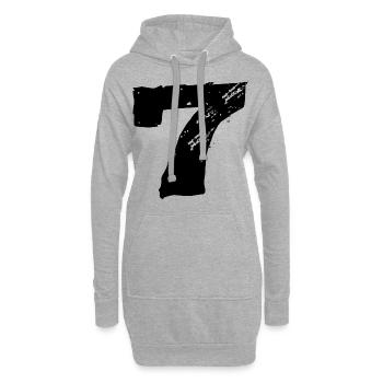 7 Maillot numéro - Sweat-shirt à capuche long Femme - gris chiné - Devant