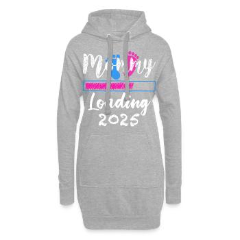 Femme enceinte 2025, maman chargement 2025 - Sweat-shirt à capuche long Femme - gris chiné - Devant