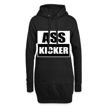 Arsch Kicker Lustiger Spruch Ass Kicker - Hoodie-Kleid - Schwarz - Vorne