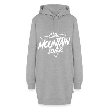 Mountain lover berge - Hoodie-Kleid - Grau meliert - Vorne