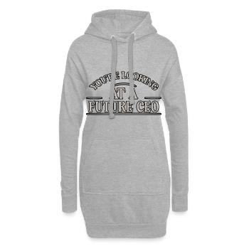 Vous êtes à la recherche d’un futur PDG 2 - Sweat-shirt à capuche long Femme - gris chiné - Devant