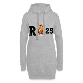 Rente 2025 Ente Rentner Rentnerin Ruhestand Lustig - Hoodie-Kleid - Grau meliert - Vorne