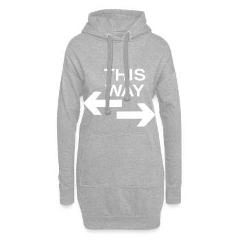 drôle - Sweat-shirt à capuche long Femme - gris chiné - Devant