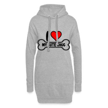 Chug Dog Maman Maman J’aime mes dictons - Sweat-shirt à capuche long Femme - gris chiné - Devant