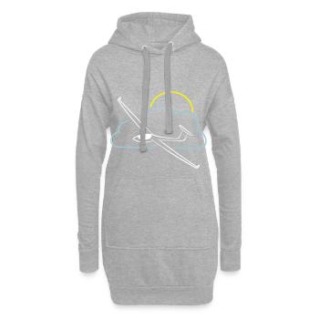 Tshirt Glider Glider Glide Gift - Sweat-shirt à capuche long Femme - gris chiné - Devant