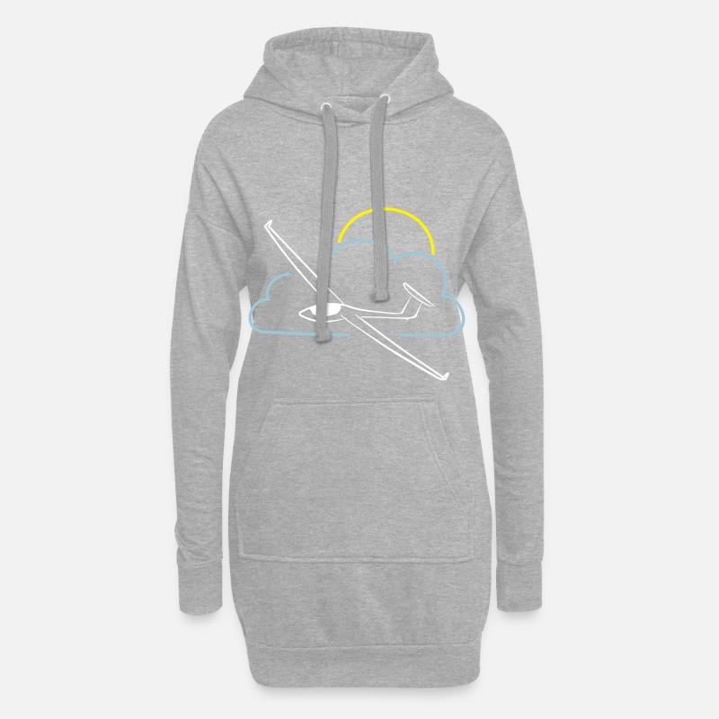 Tshirt Glider Glider Glide Gift - Sweat-shirt à capuche long Femme - gris chiné
