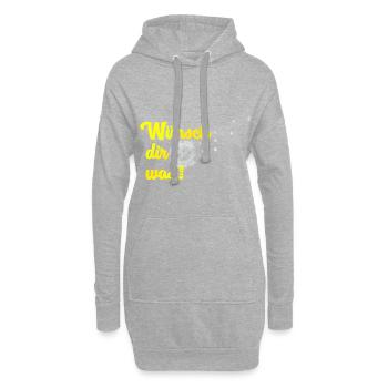 Wünsch dir was - Hoodie-Kleid - Grau meliert - Vorne