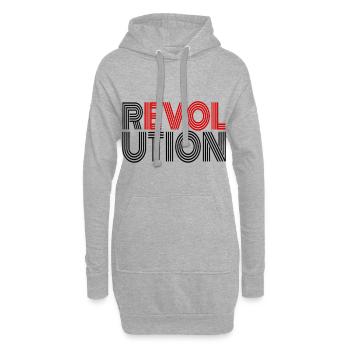 Manifestation de manifestation Antifa du soulèvement de la révolution - Sweat-shirt à capuche long Femme - gris chiné - Devant