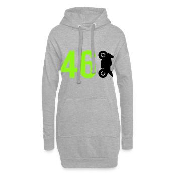 Moto 46 Motorsport - Sweat-shirt à capuche long Femme - gris chiné - Devant