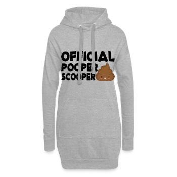 Official Pooper Scooper 11 - Hoodie-Kleid - Grau meliert - Vorne